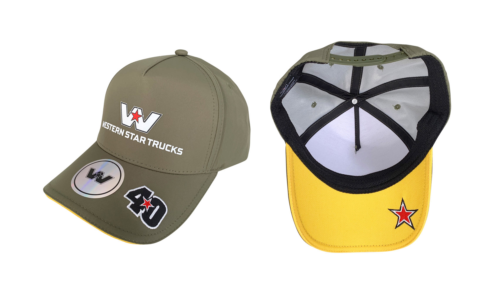 Western Star Trucks, Olive-Yellow 40th Anniversary Cap Design