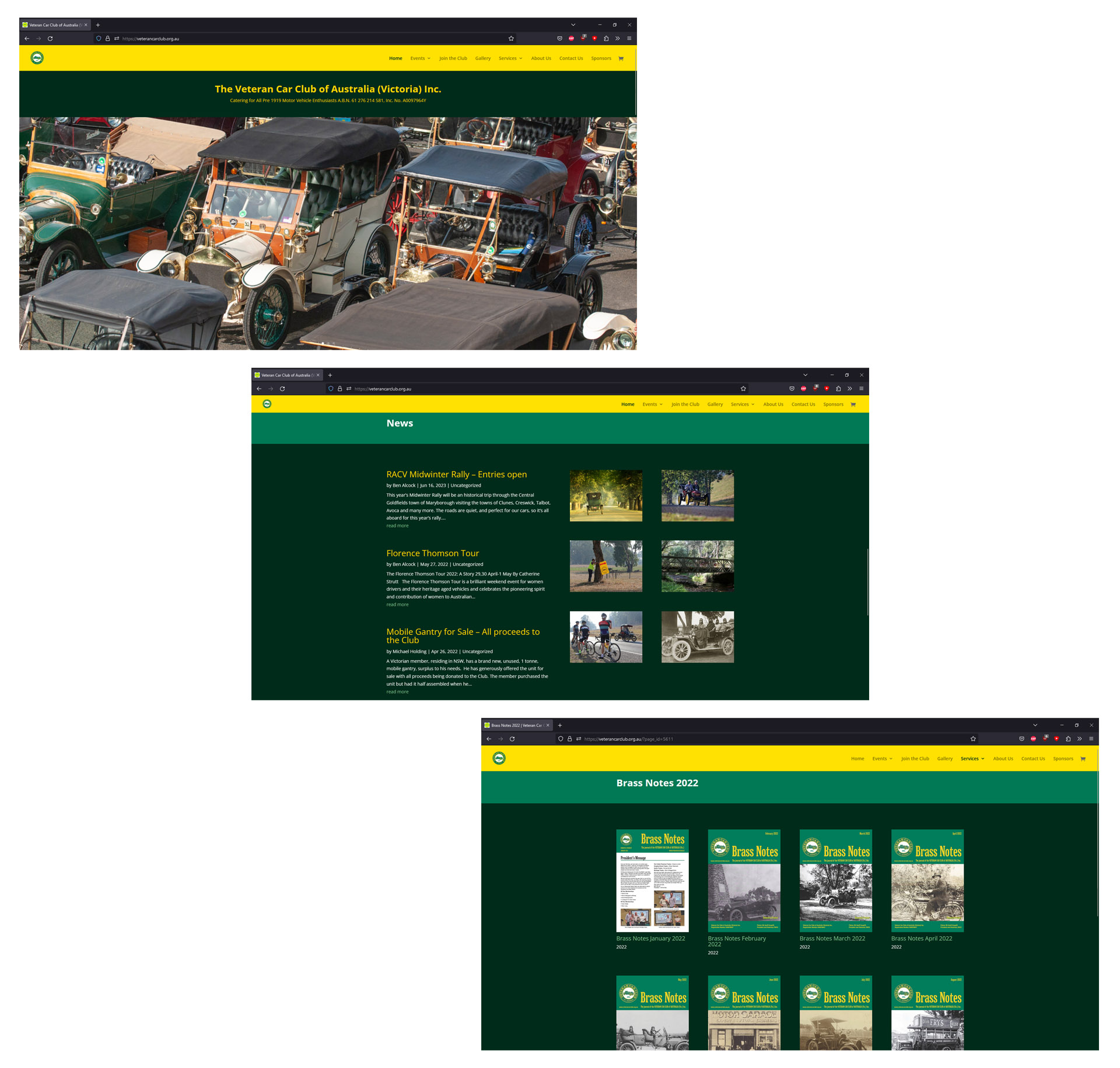 Veteran Car Club of Australia, VIC - Website